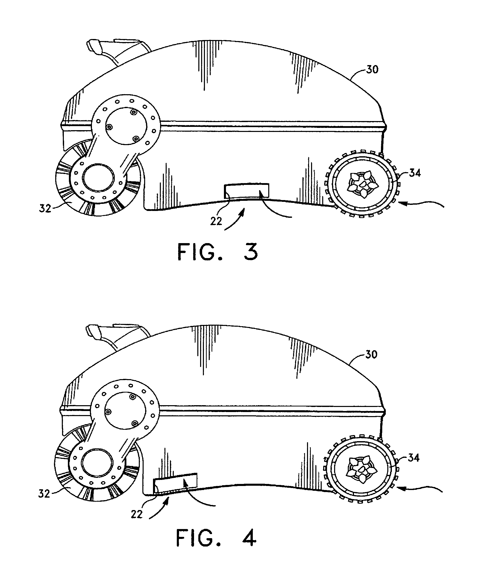 Pool cleaning vehicle having side vents and ducts