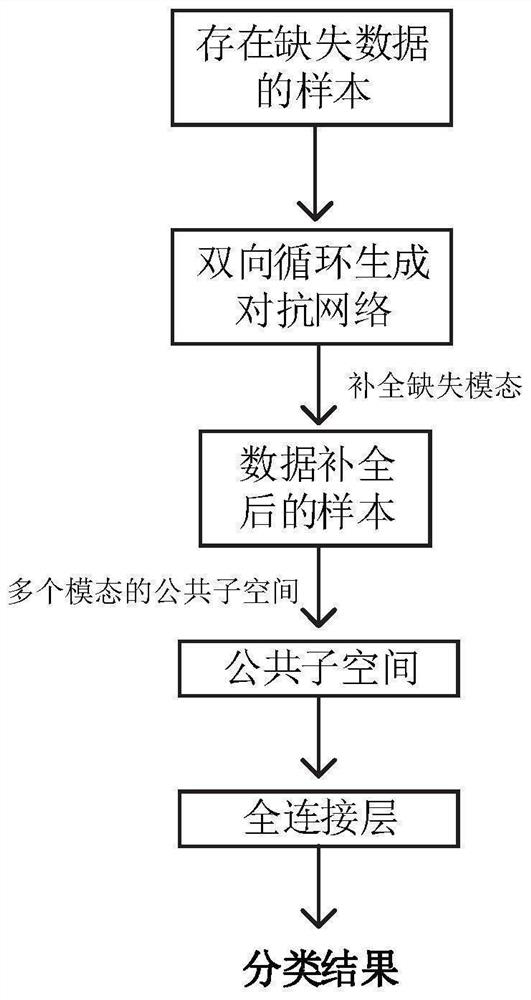 Micro-video classification method and system based on missing data completion