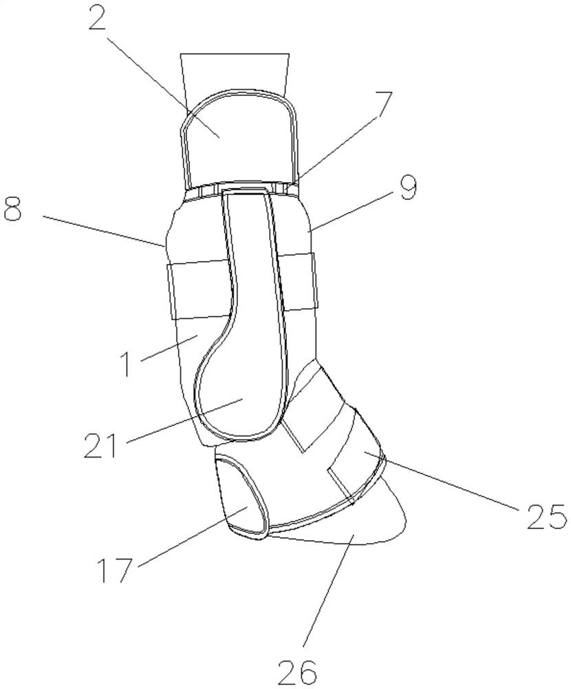 Horse leg guard for accelerating wound recovery