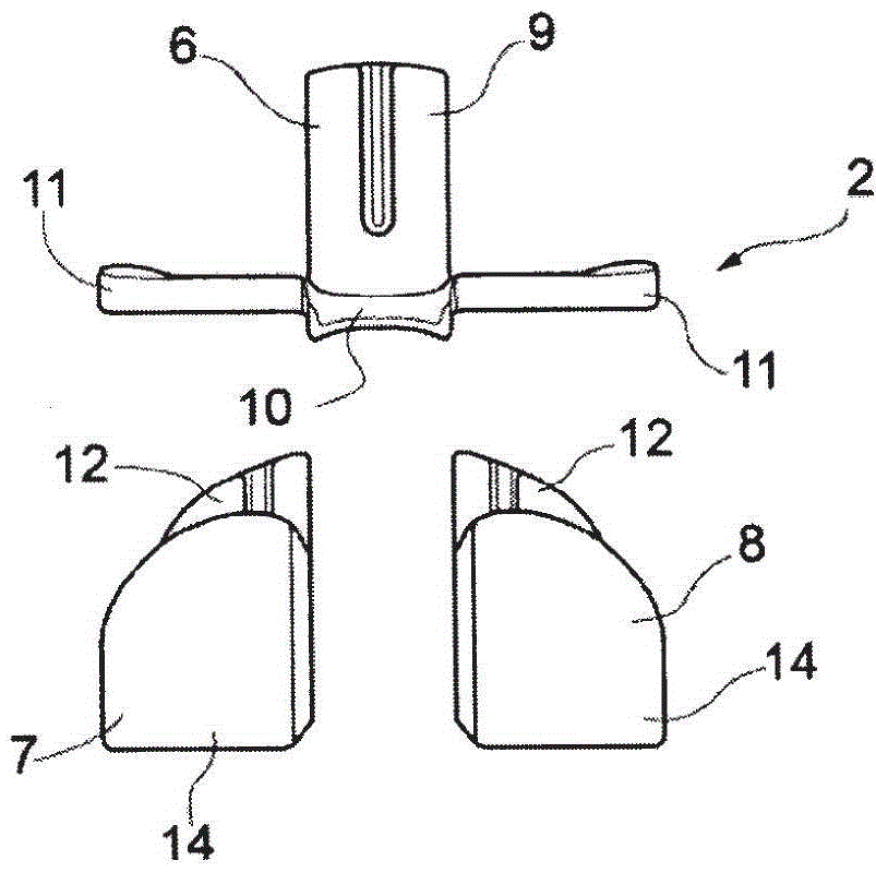Adjustable modular spacer device for the articulation of the knee