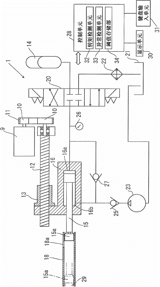 Die-casting machine and abnormality detection method of die-casting machine