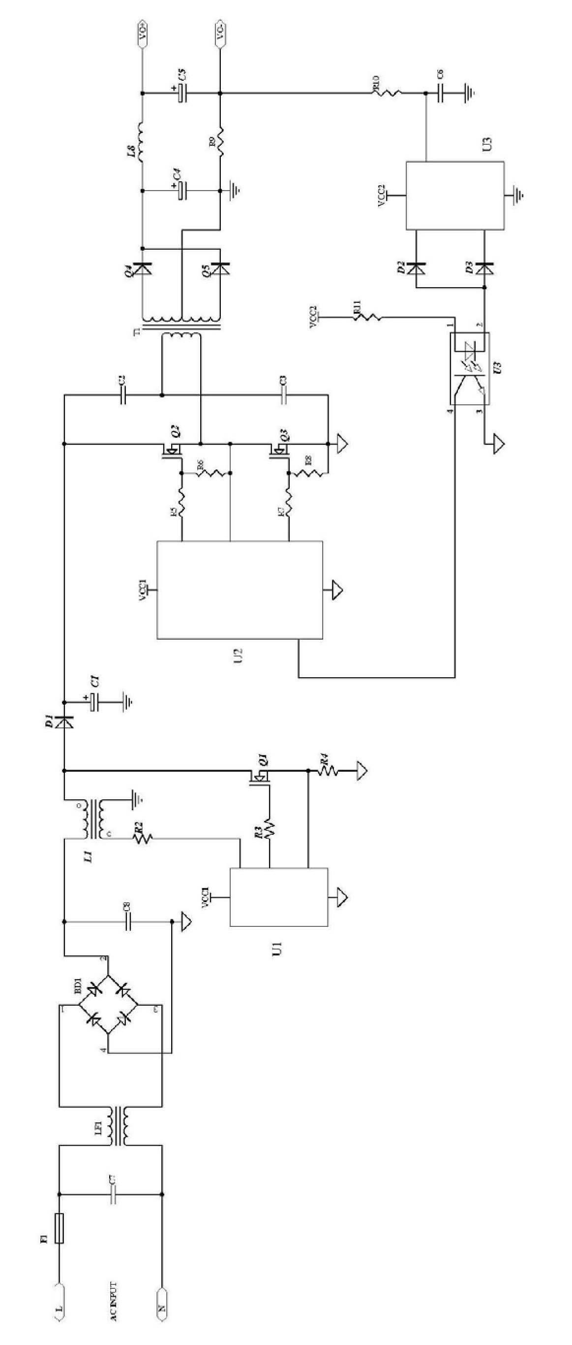 A half-bridge circuit with ultra-wide range constant current that realizes regulation from 0v