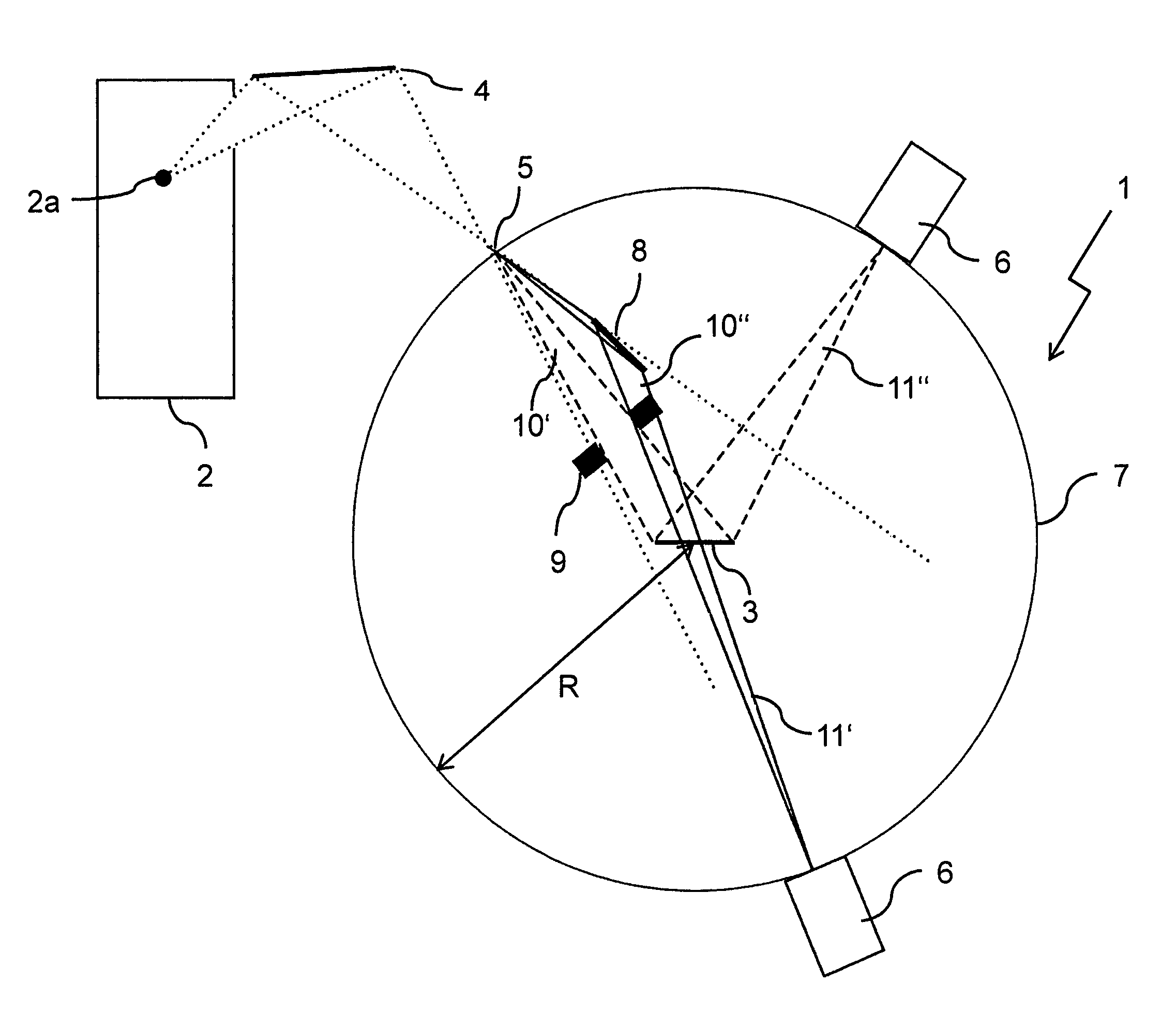 X-ray optical configuration with two focusing elements