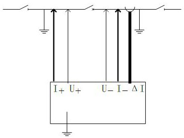 Double-end grounding loop resistance test method without dismounting grounding wire