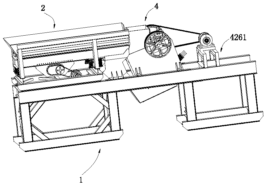 A pulverizing mechanism of a powder coating pulverizer
