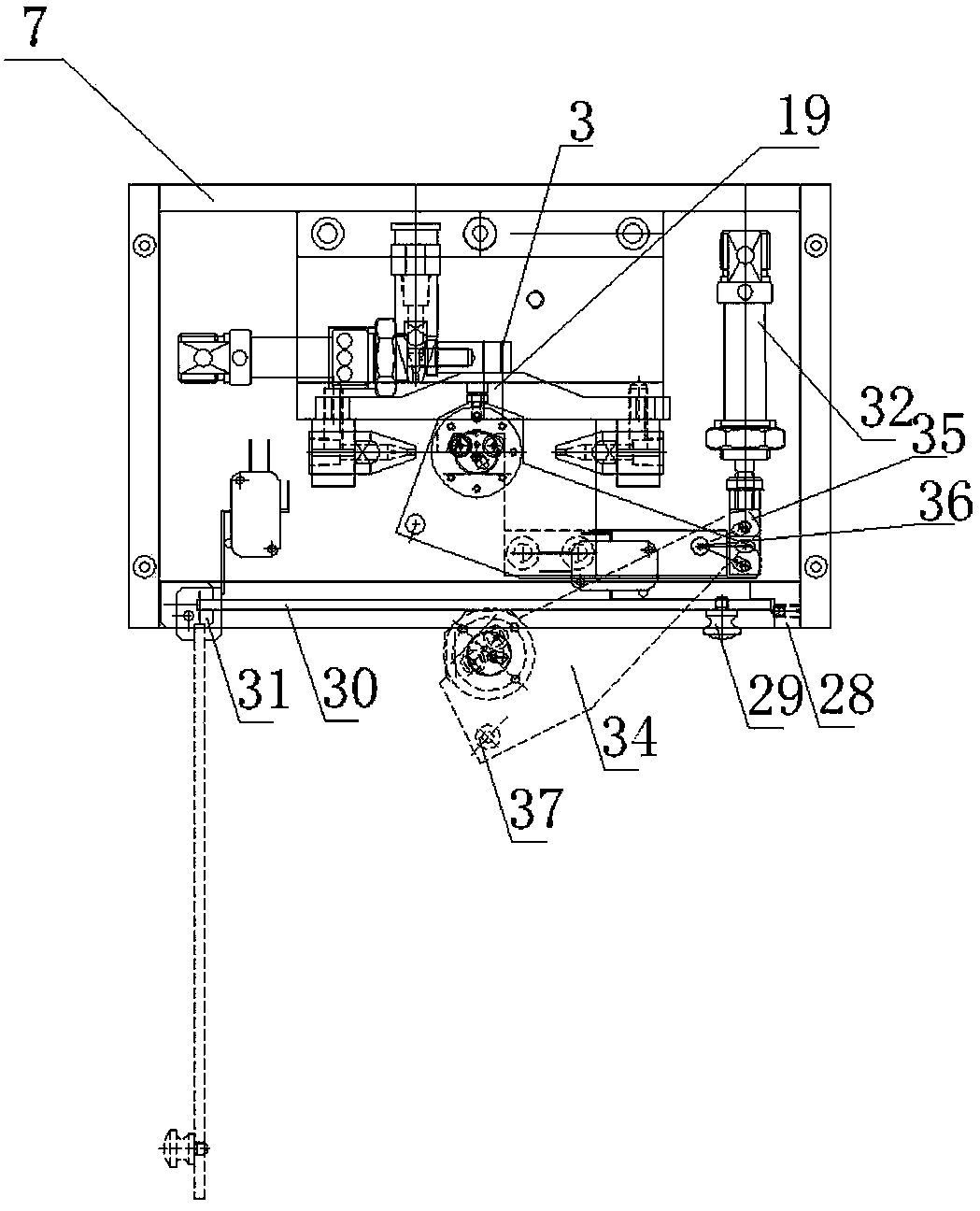 Control valve air blowing device