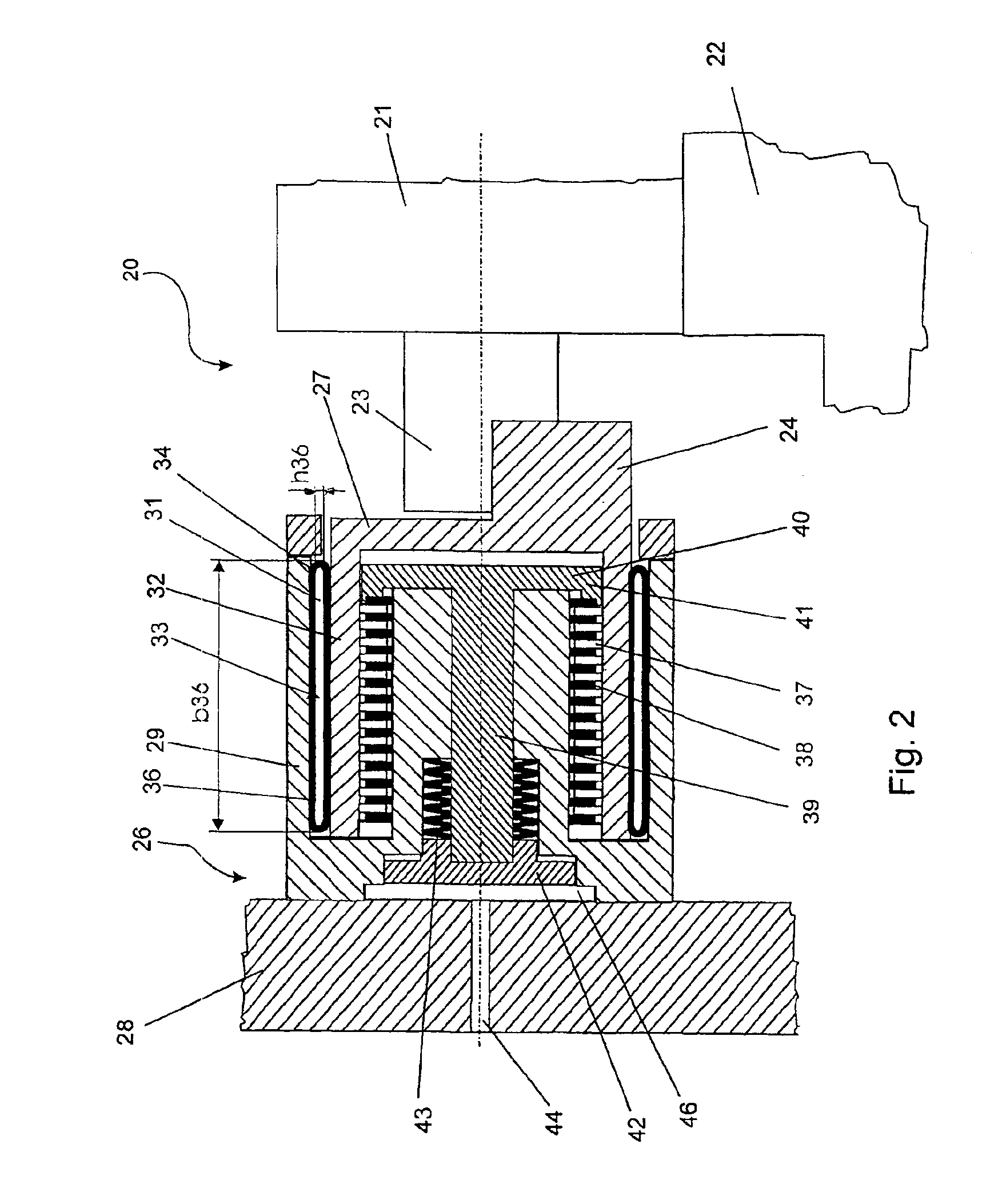 Devices for adjusting the contact pressure of an adjustably mounted cylinder