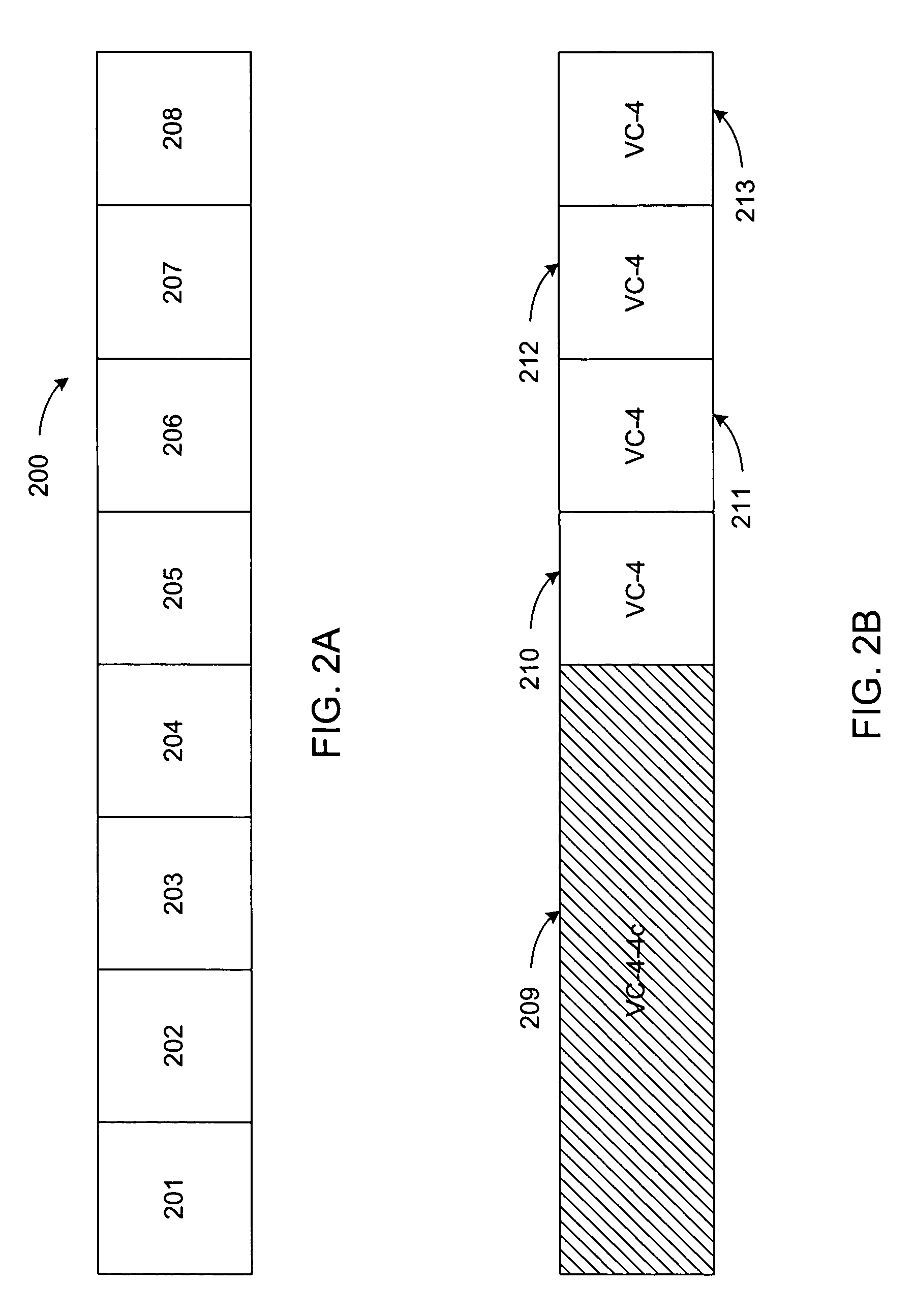 Method and apparatus for centralized processing of contiguously and virtually concatenated payloads