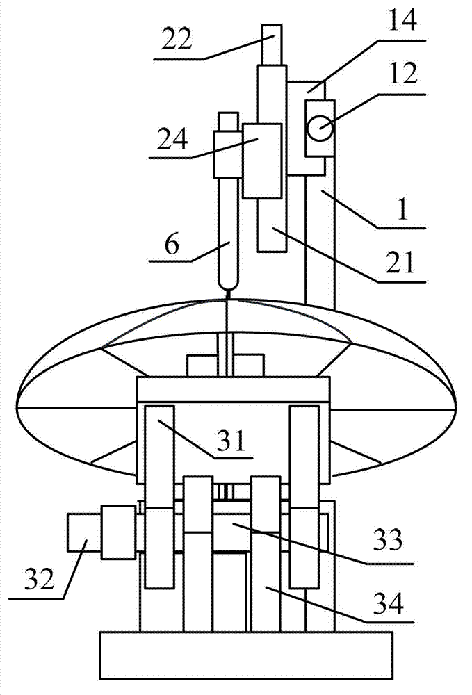 Hyperbolic trace directional tangent constant-speed welding robot device