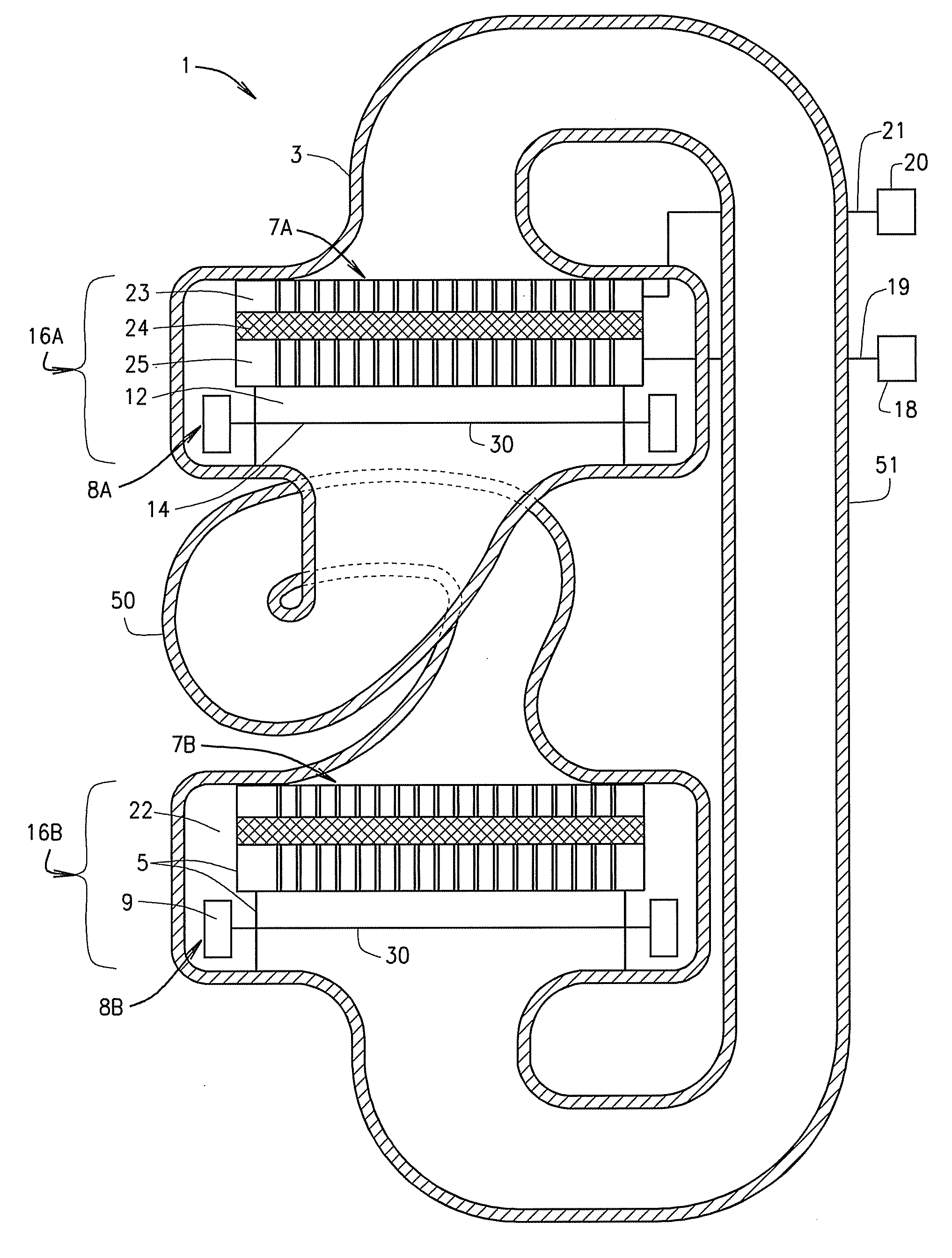 In-line stirling energy system