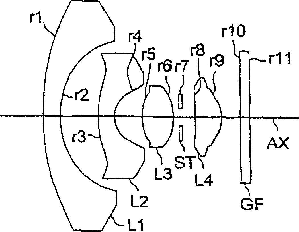 Wide-angle lens system and image -taking device