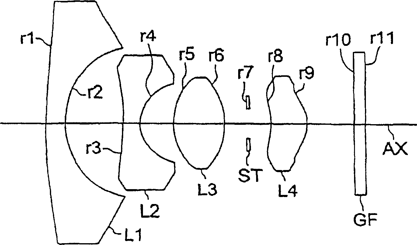 Wide-angle lens system and image -taking device