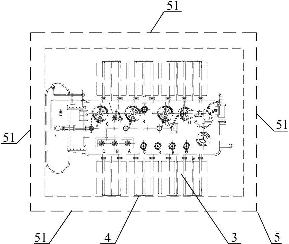 Large power facility sound power level field measurement method and device thereof