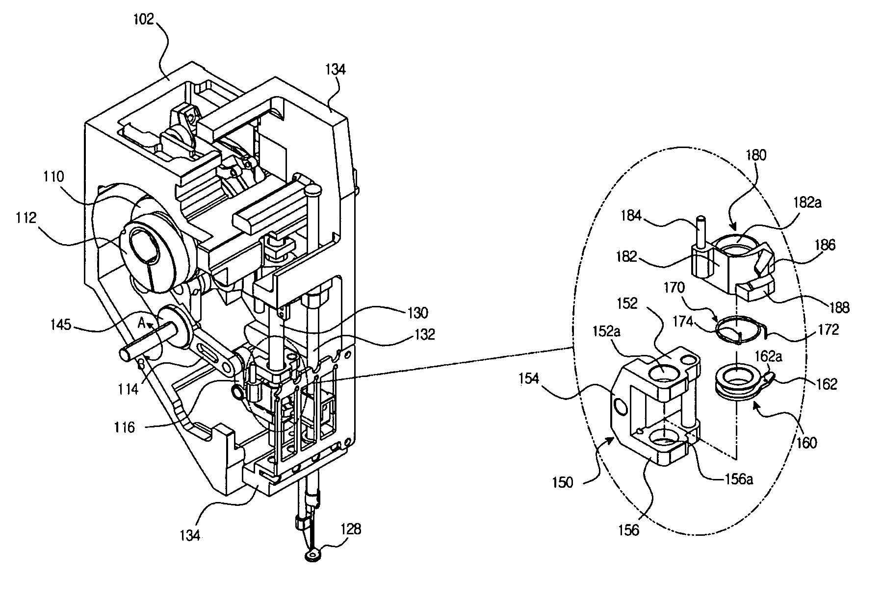 Clutch structure for presser foot of embroidery sewing machine