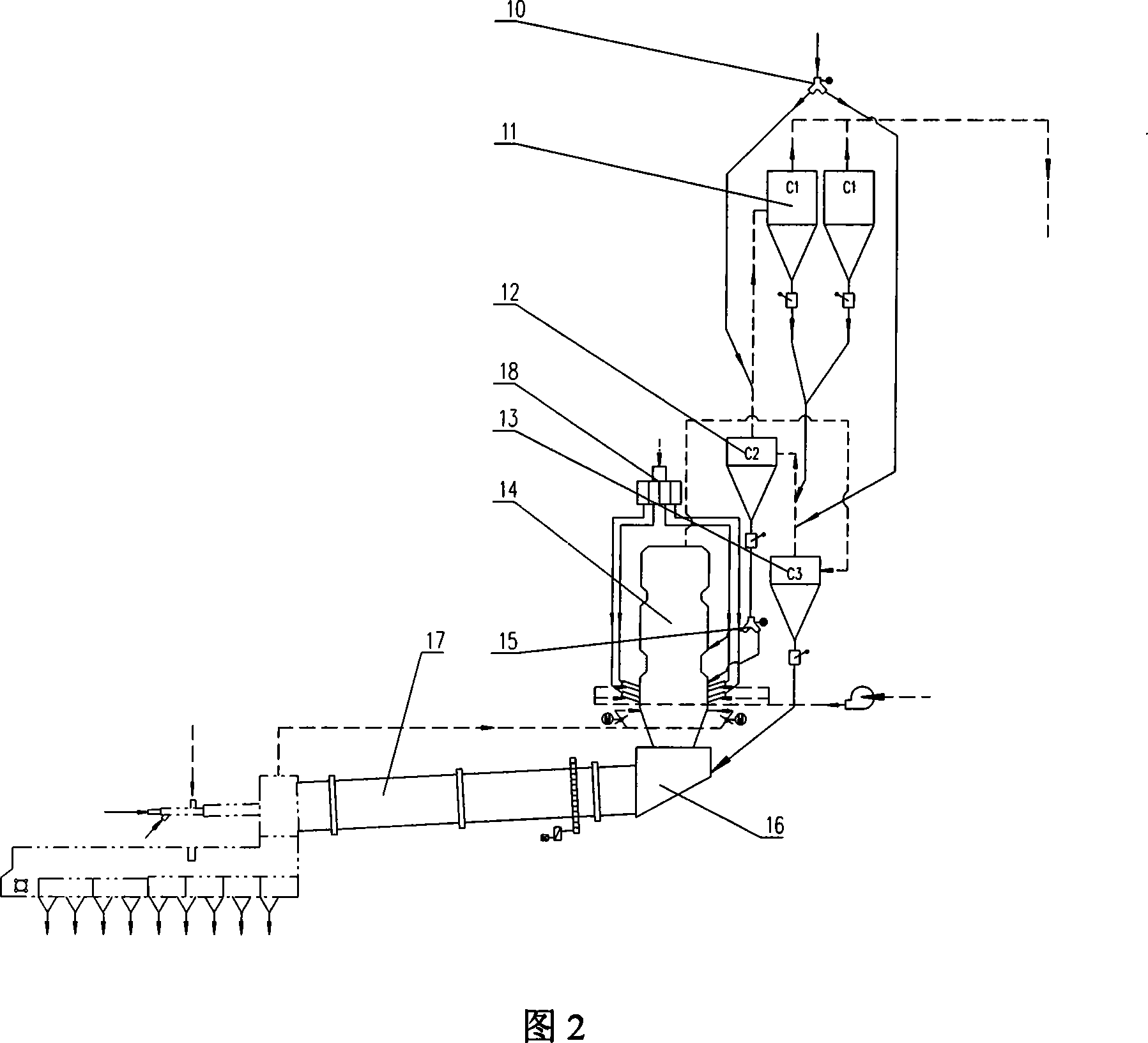 Method for calcining cement by carbide slag replacing whole limestone