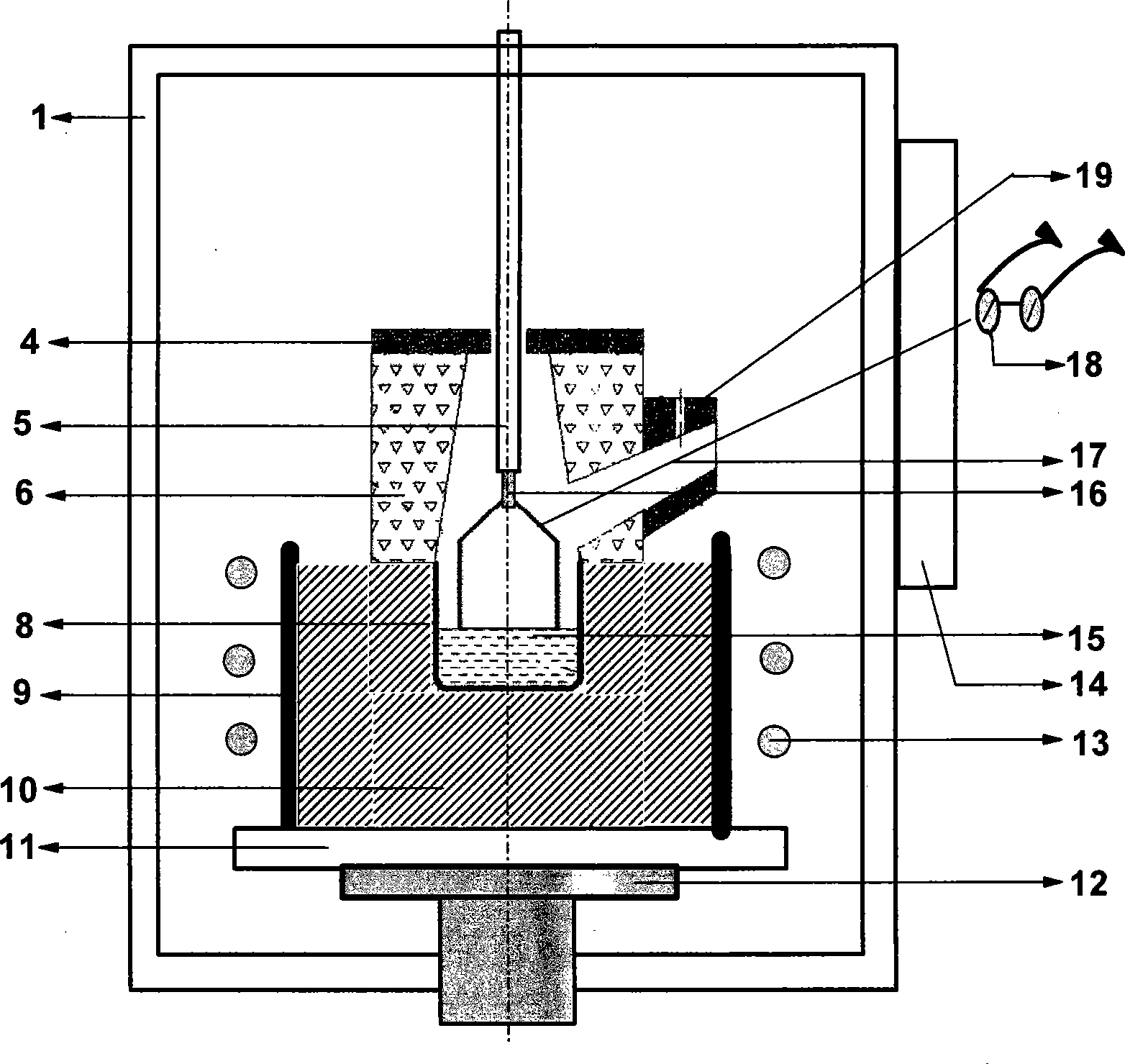 Apparatus for growing lithium aluminate crystal by czochralski method
