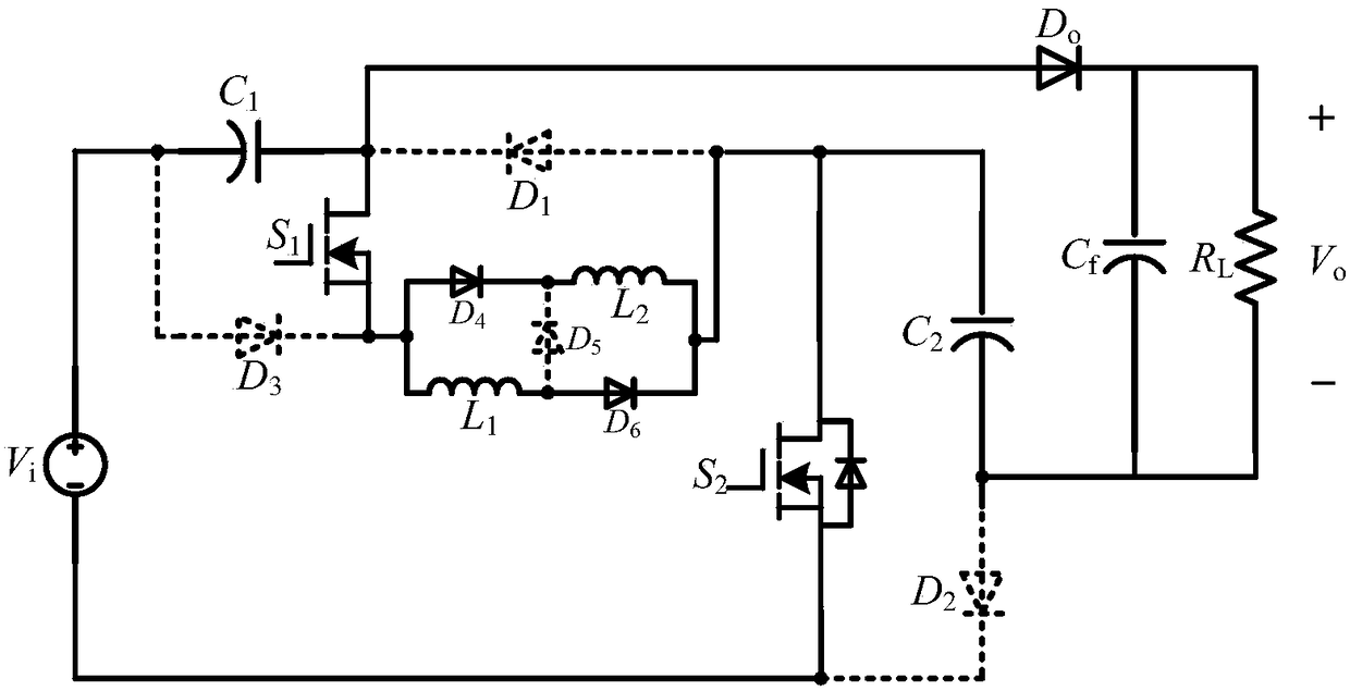 A switched-inductance quasi-switching boost dc-dc converter