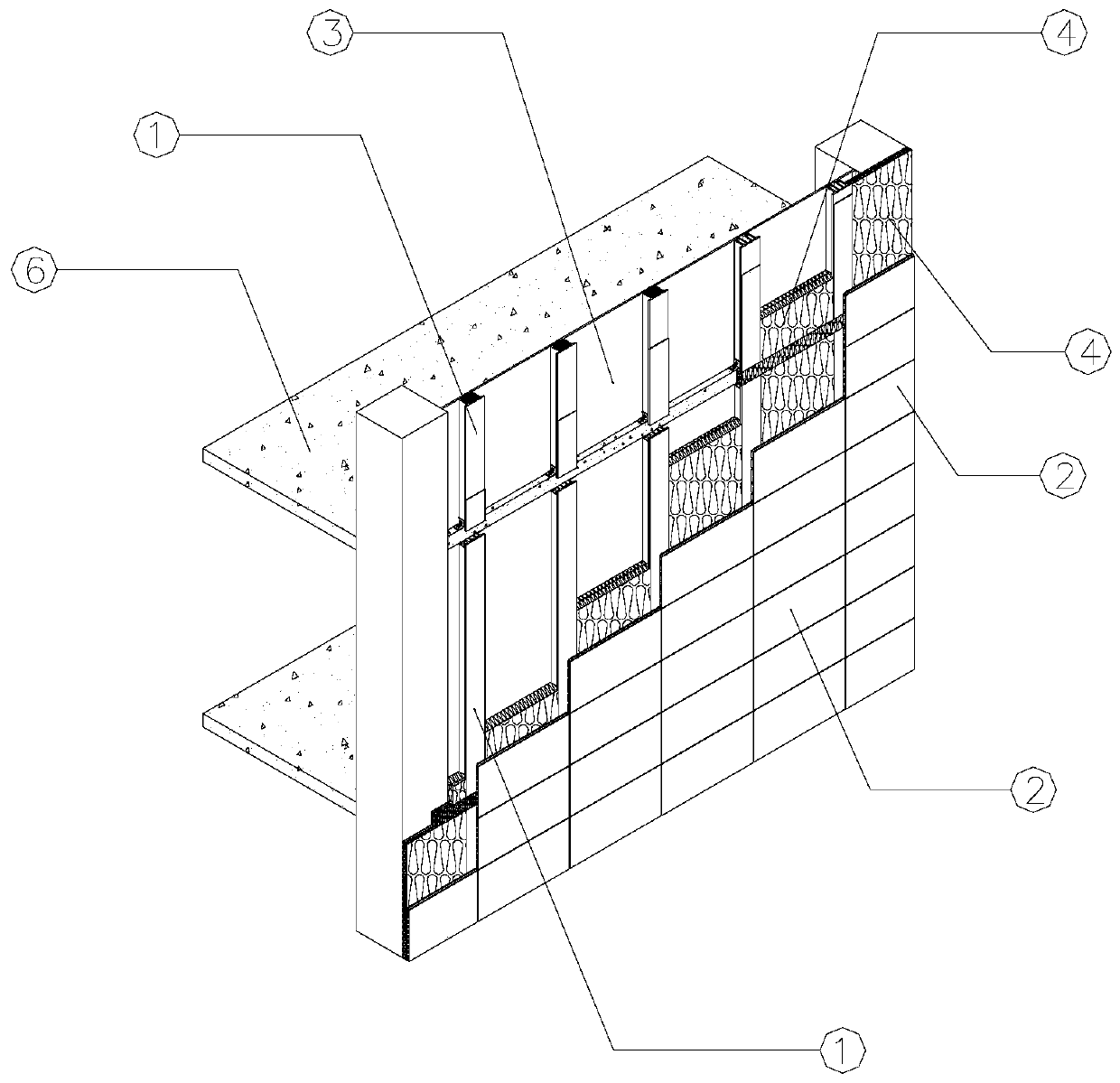 Inorganic keel purline assembly external wall and assembly method