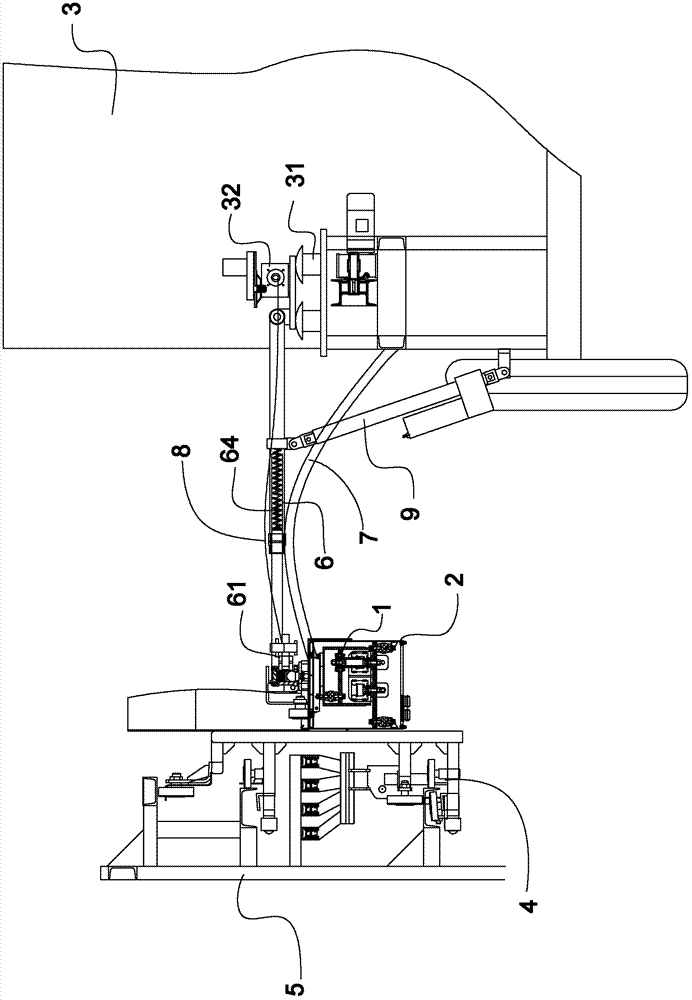 Automatic electricity conversion apparatus for rubber-tyred crane transmission