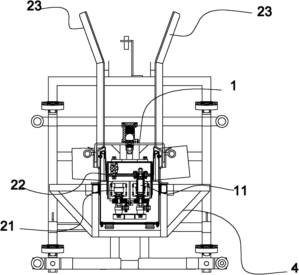 Automatic electricity conversion apparatus for rubber-tyred crane transmission
