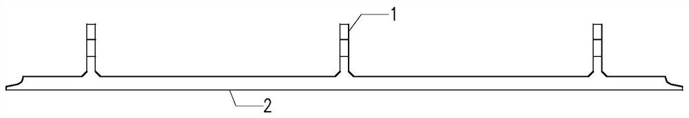 UHPC-NC combined bridge deck slab structure with stiffening ribs and construction method of UHPC-NC combined bridge deck slab structure