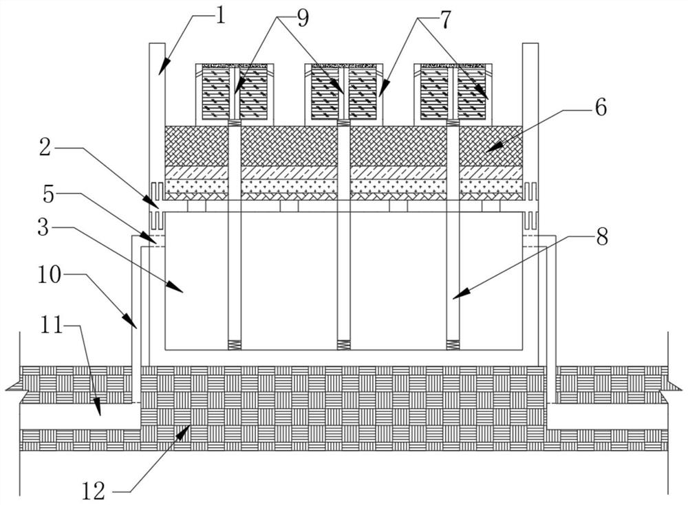 Fabricated ecological greening isolation belt structure for urban road and construction method of fabricated ecological greening isolation belt structure