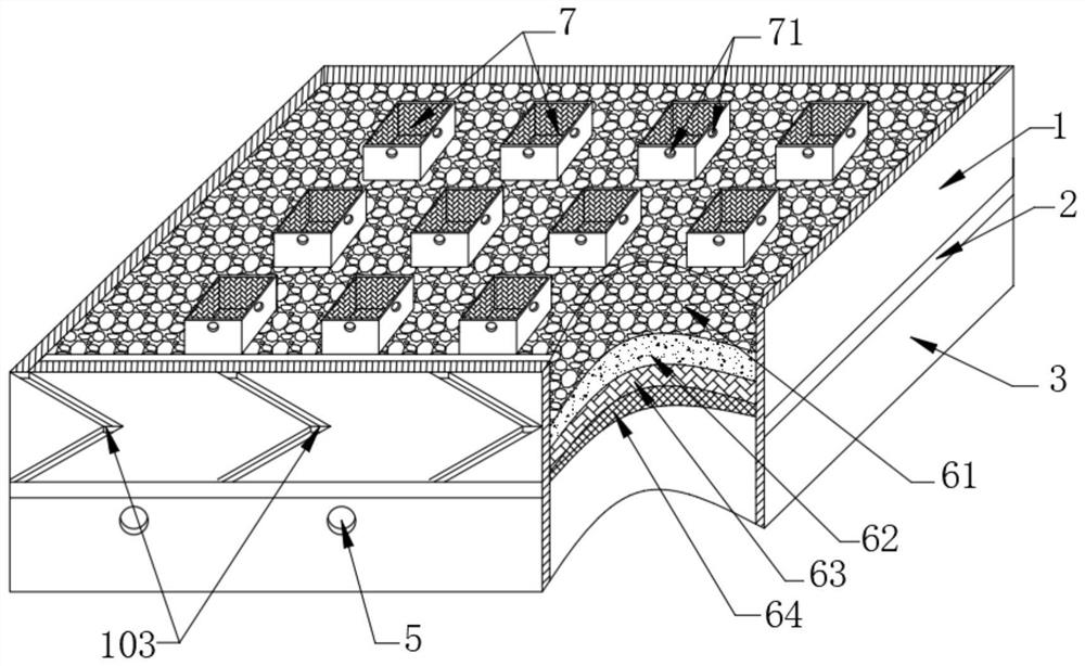 Fabricated ecological greening isolation belt structure for urban road and construction method of fabricated ecological greening isolation belt structure