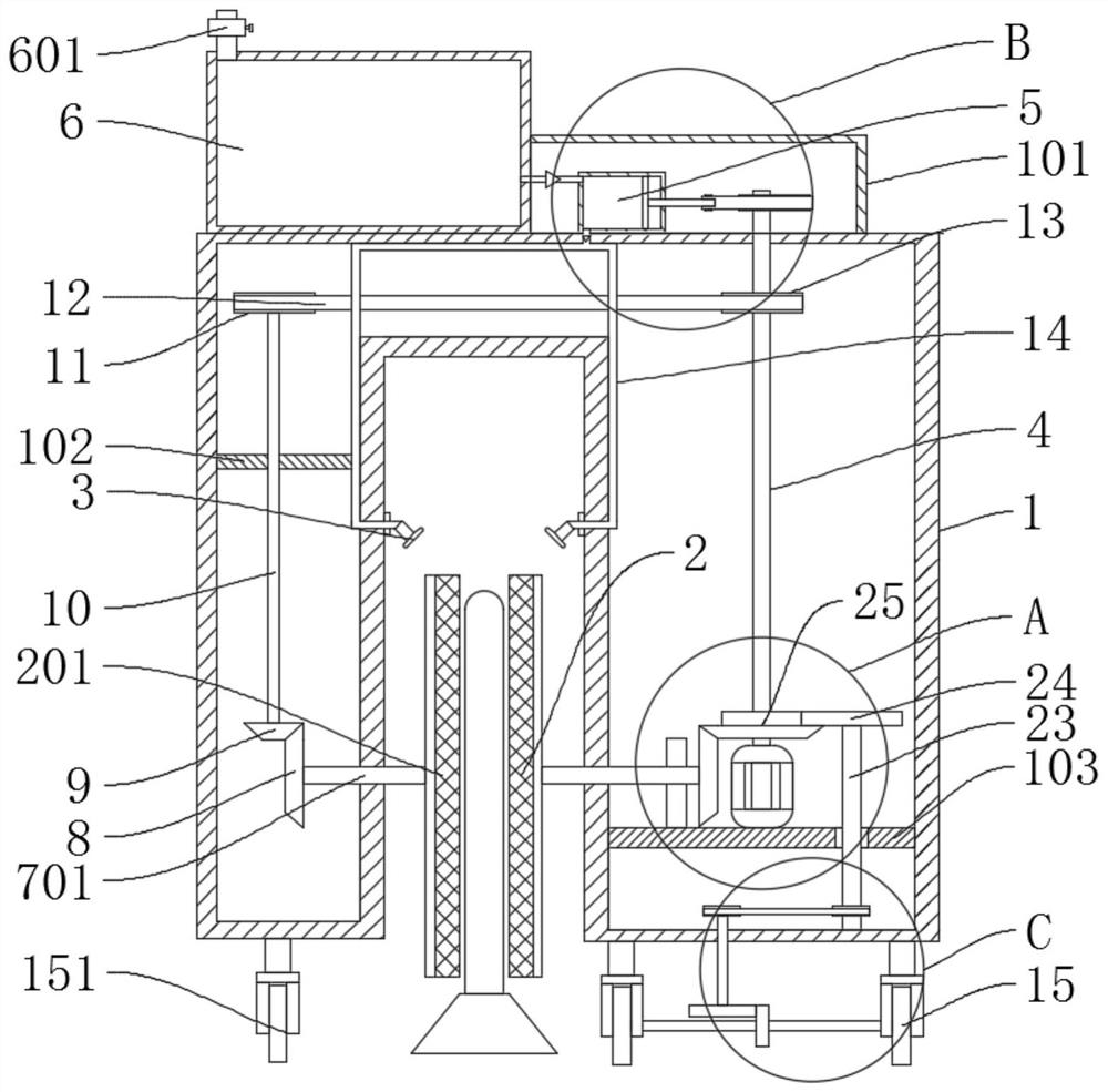 Road bridge cleaning device and using method