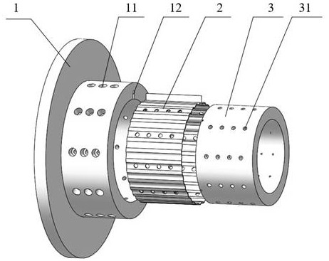 Static pressure gas radial bearing with elastic wave foil support