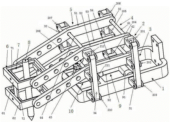 Bottom drive double parallelogram infinite rotary bevel cutting head