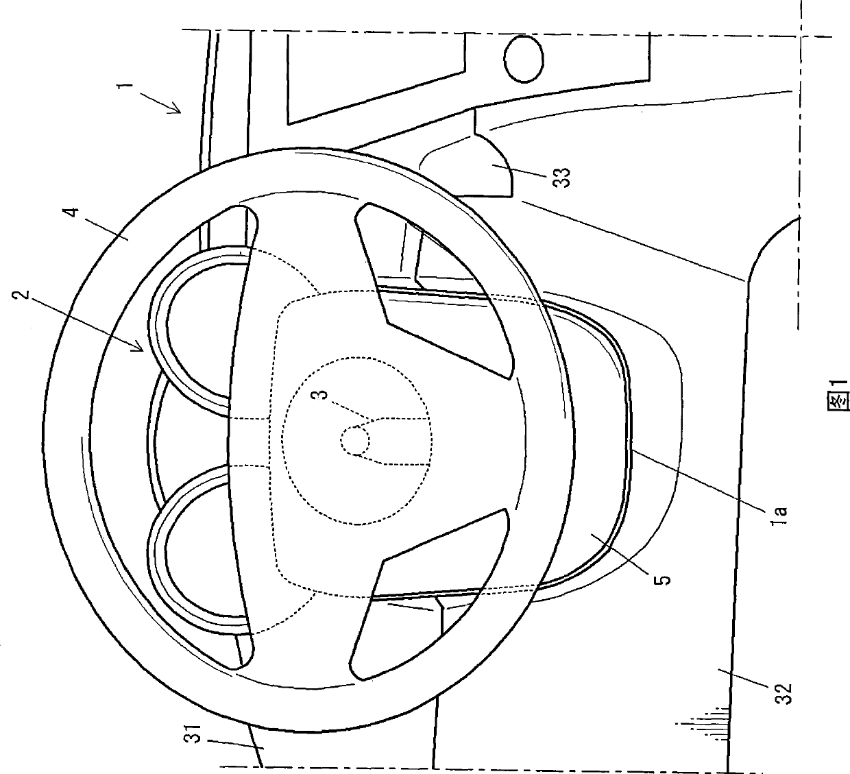 Structure of instrument panel area of vehicle