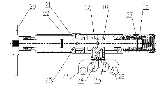 Shift selection and changing operation mechanism for heavy-duty gearbox