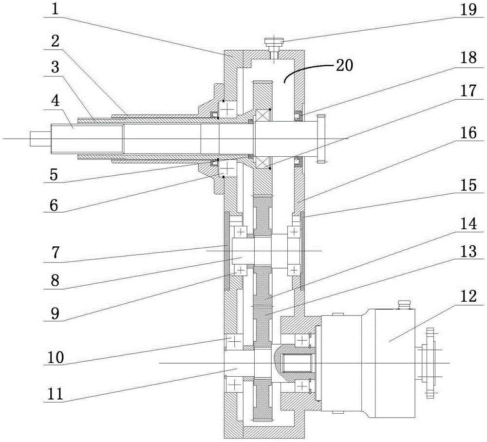 Dynamic coupling and separating device, hybrid power system and crane