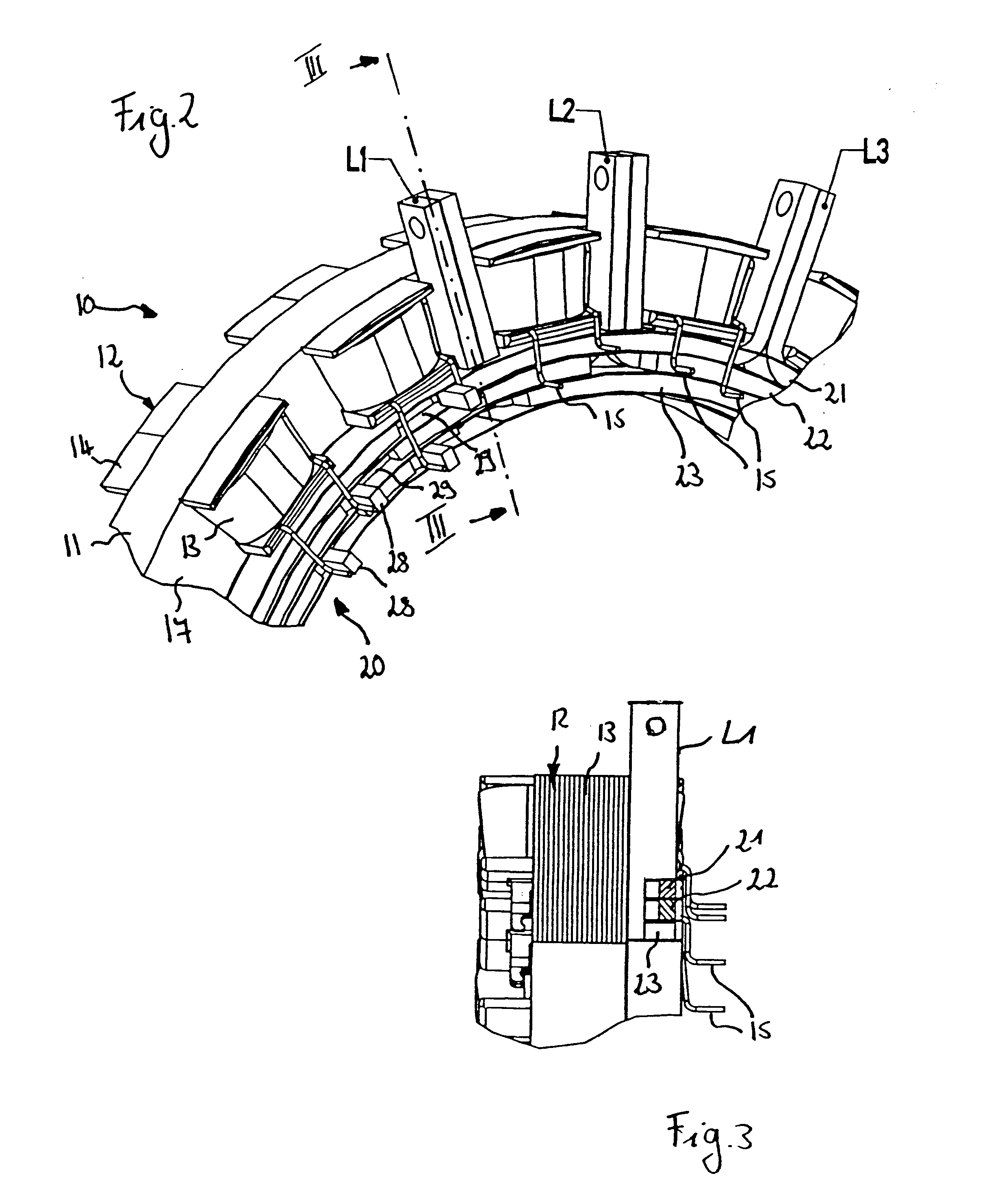 Stator for an electrical machine and method for production of a stator