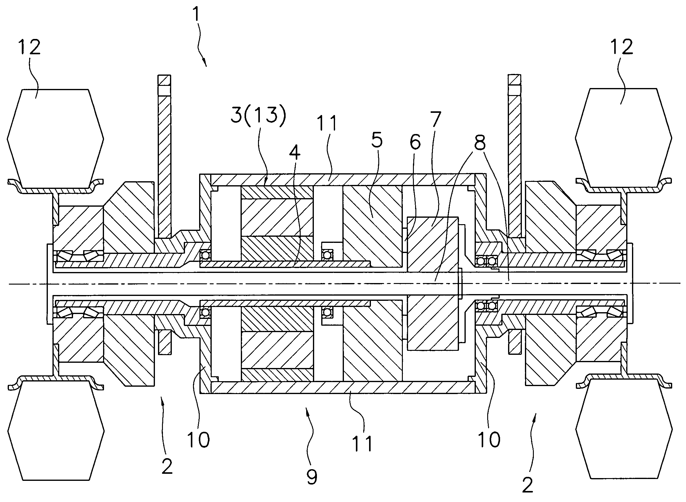 Drive device for motor vehicle