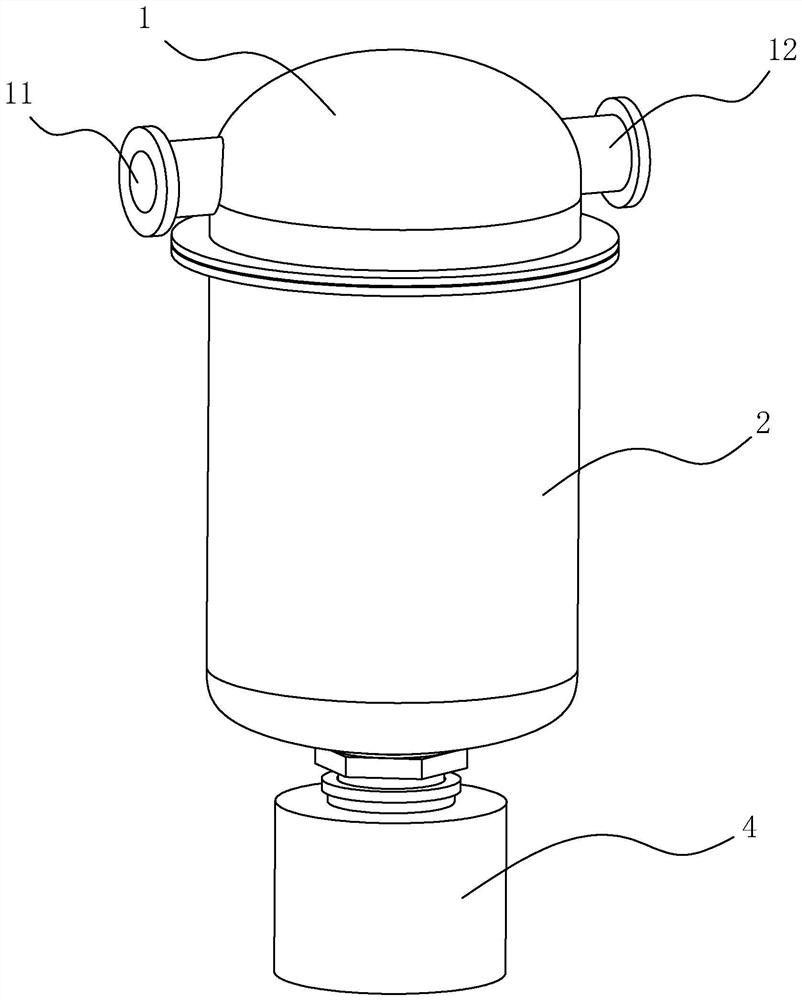 A precision filter and an air compressor with the precision filter