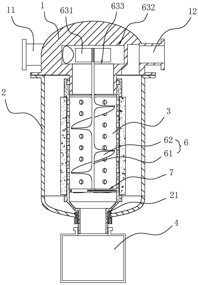 A precision filter and an air compressor with the precision filter