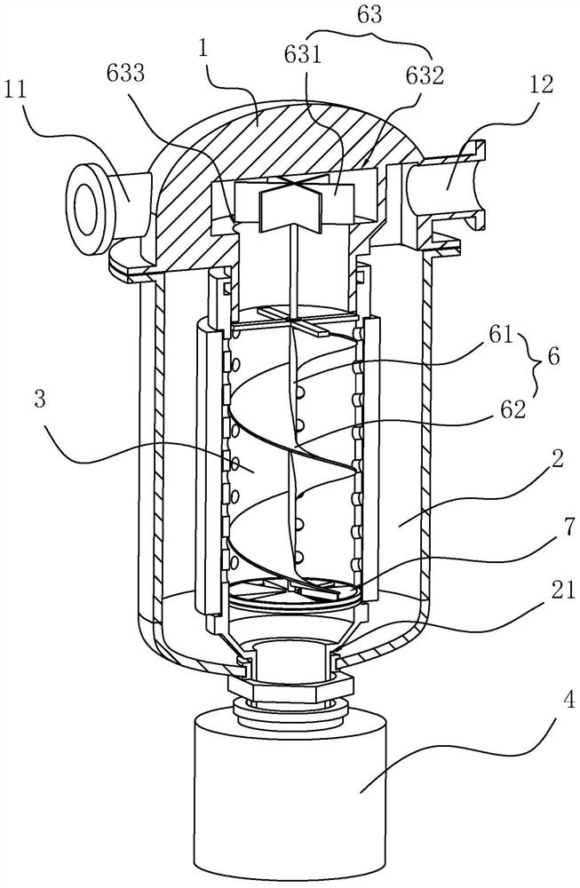 A precision filter and an air compressor with the precision filter