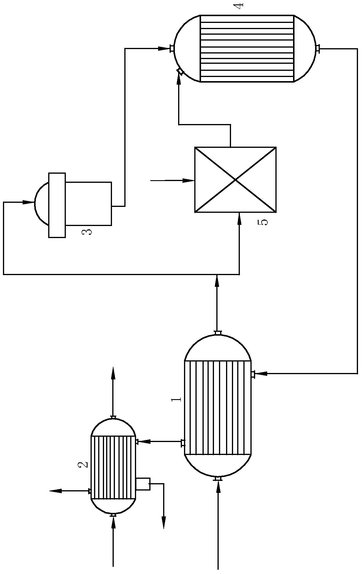 Treatment method of cycle tail gas in Fischer-Tropsch synthetic oil process