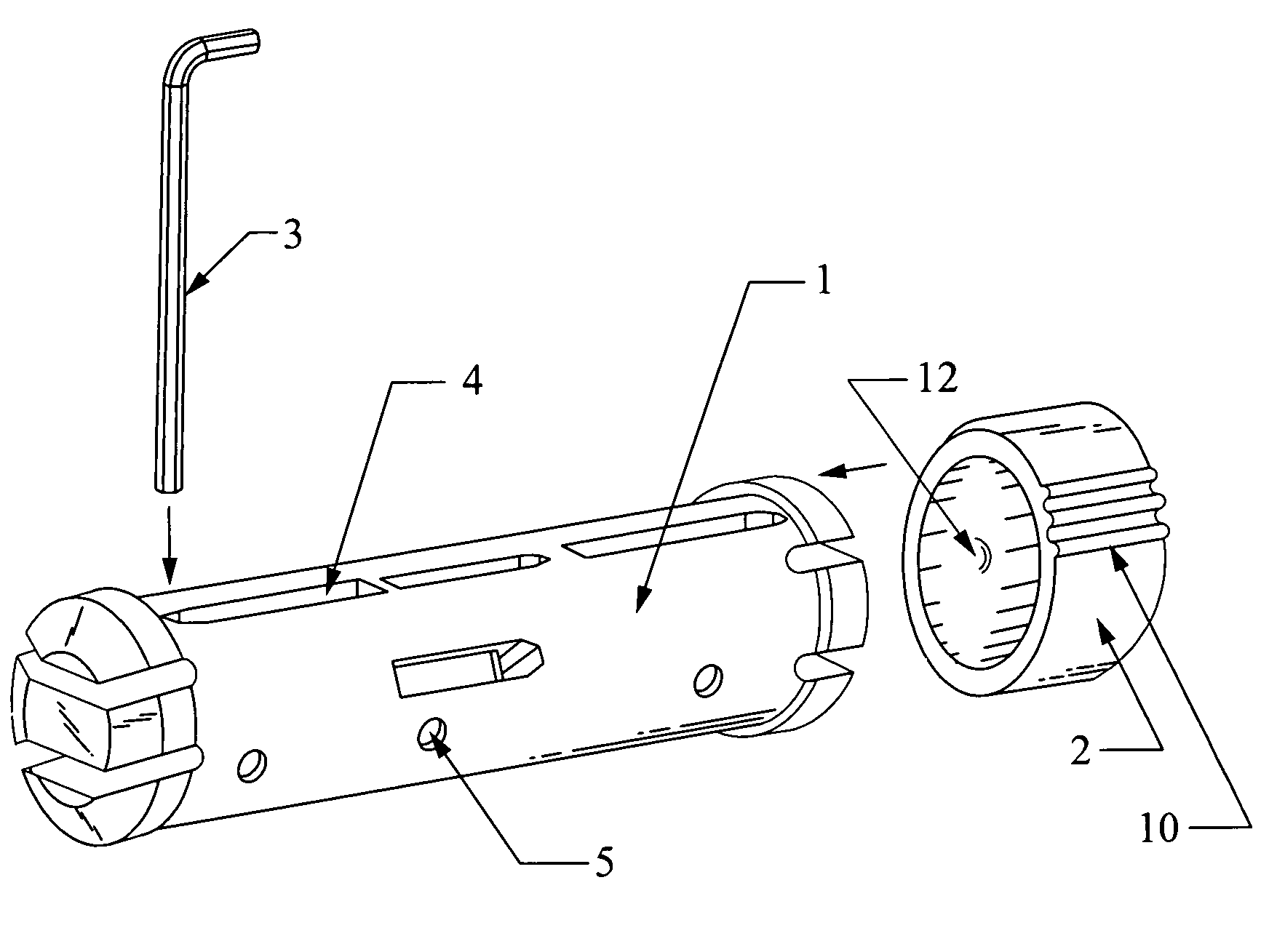 Tool handle for holding multiple tools of different sizes during use