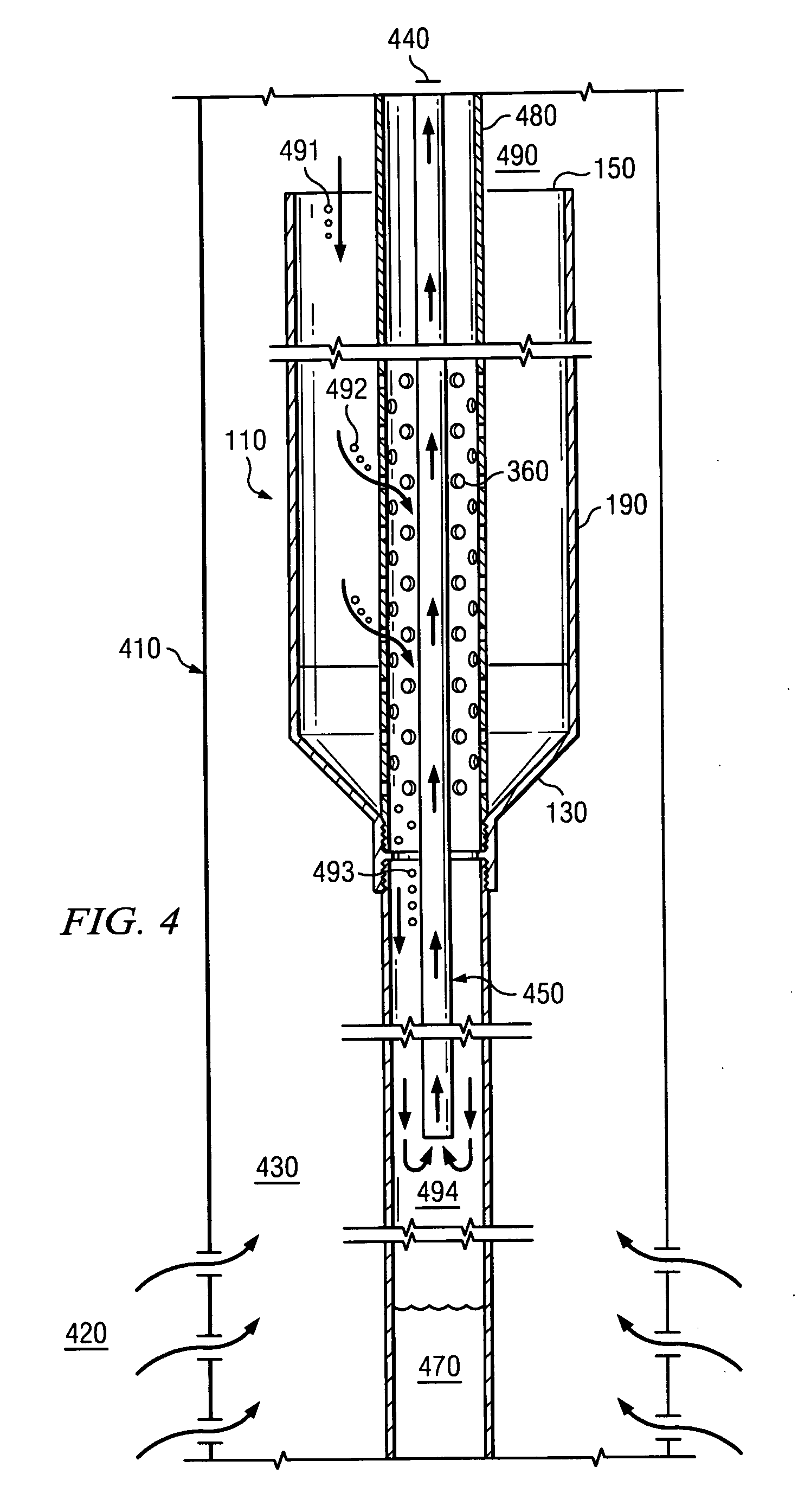 Columnar downhole gas separator and method of use