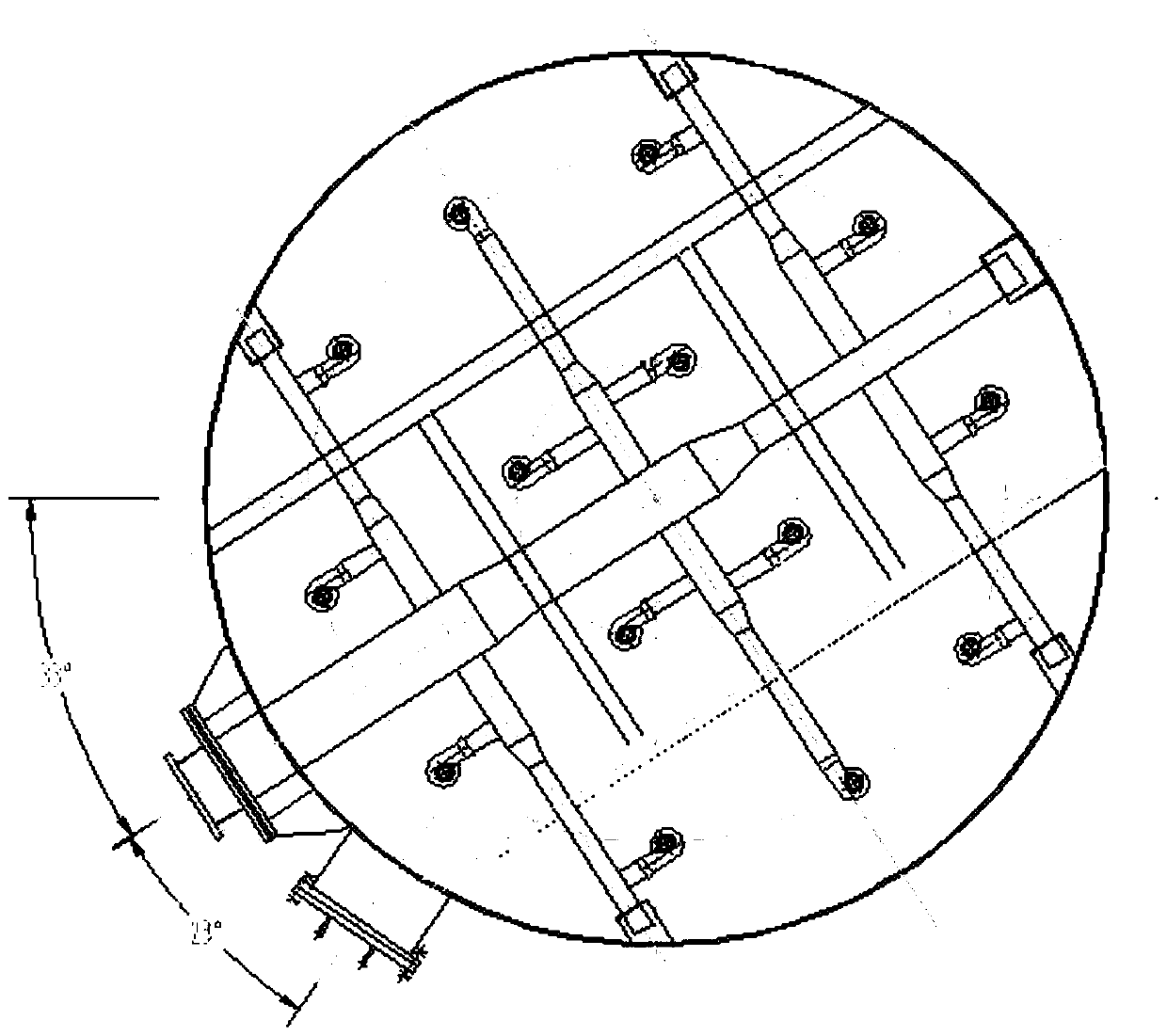 A spraying device that can meet the desulfurization tower under different working conditions of cfb boiler