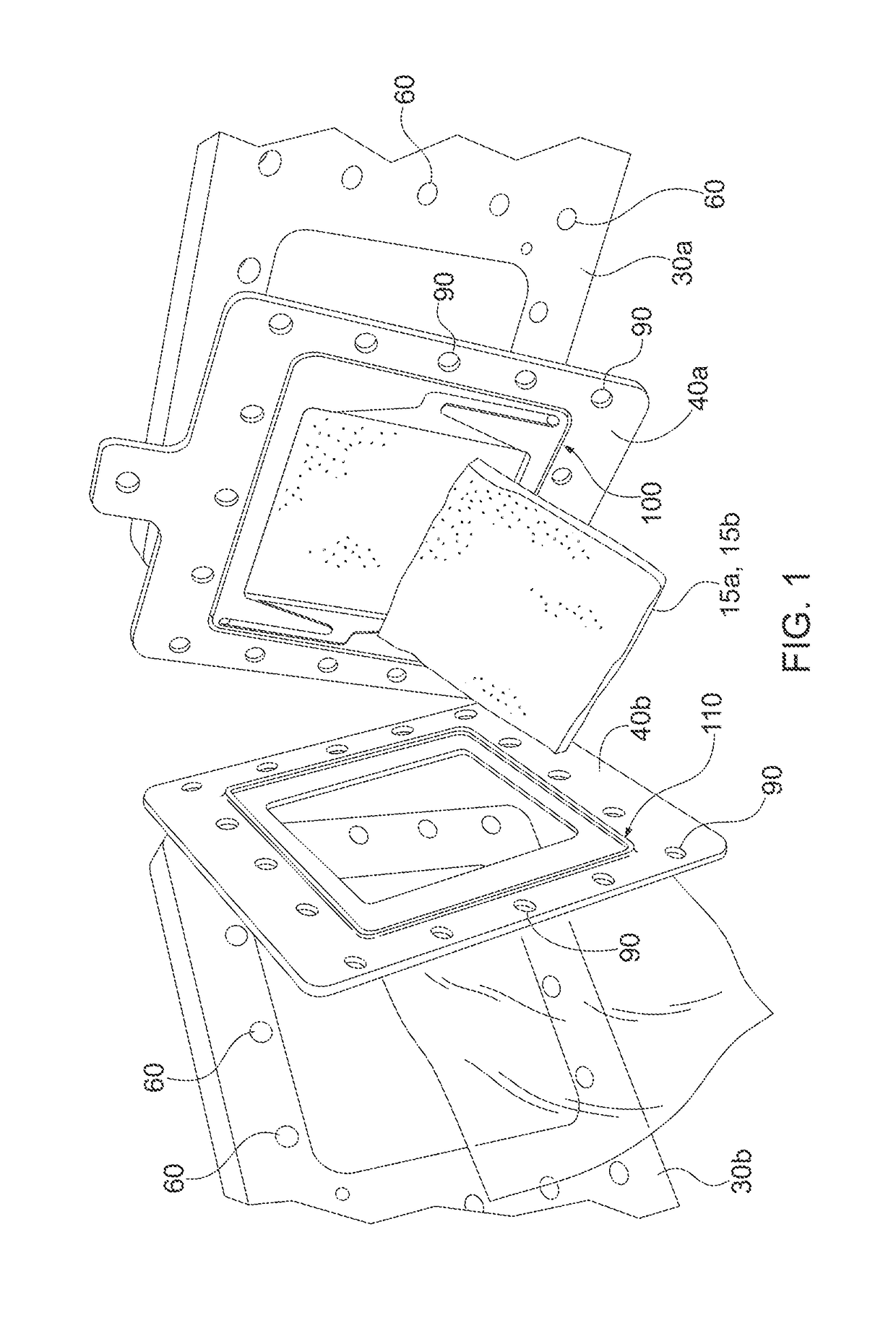 Self-sealing flow frame for flow battery stack