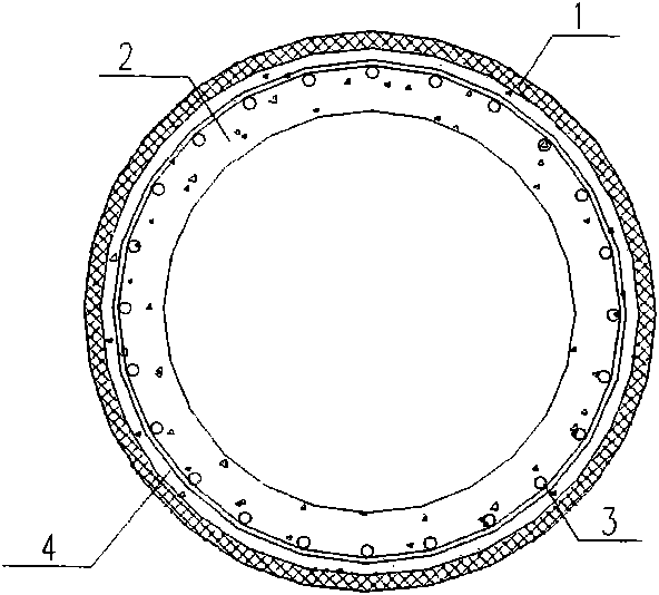 Major-diameter prestressed concrete pipe pile of glass steel pipe die and preparation method thereof