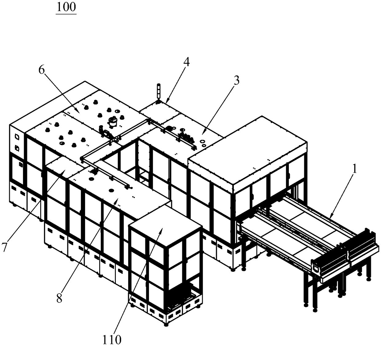 Liquid injection machine having long standing time for soft pack lithium battery