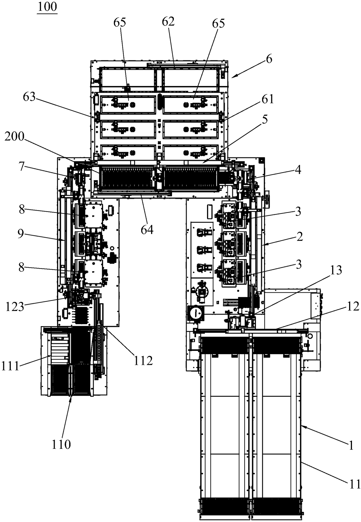 Liquid injection machine having long standing time for soft pack lithium battery