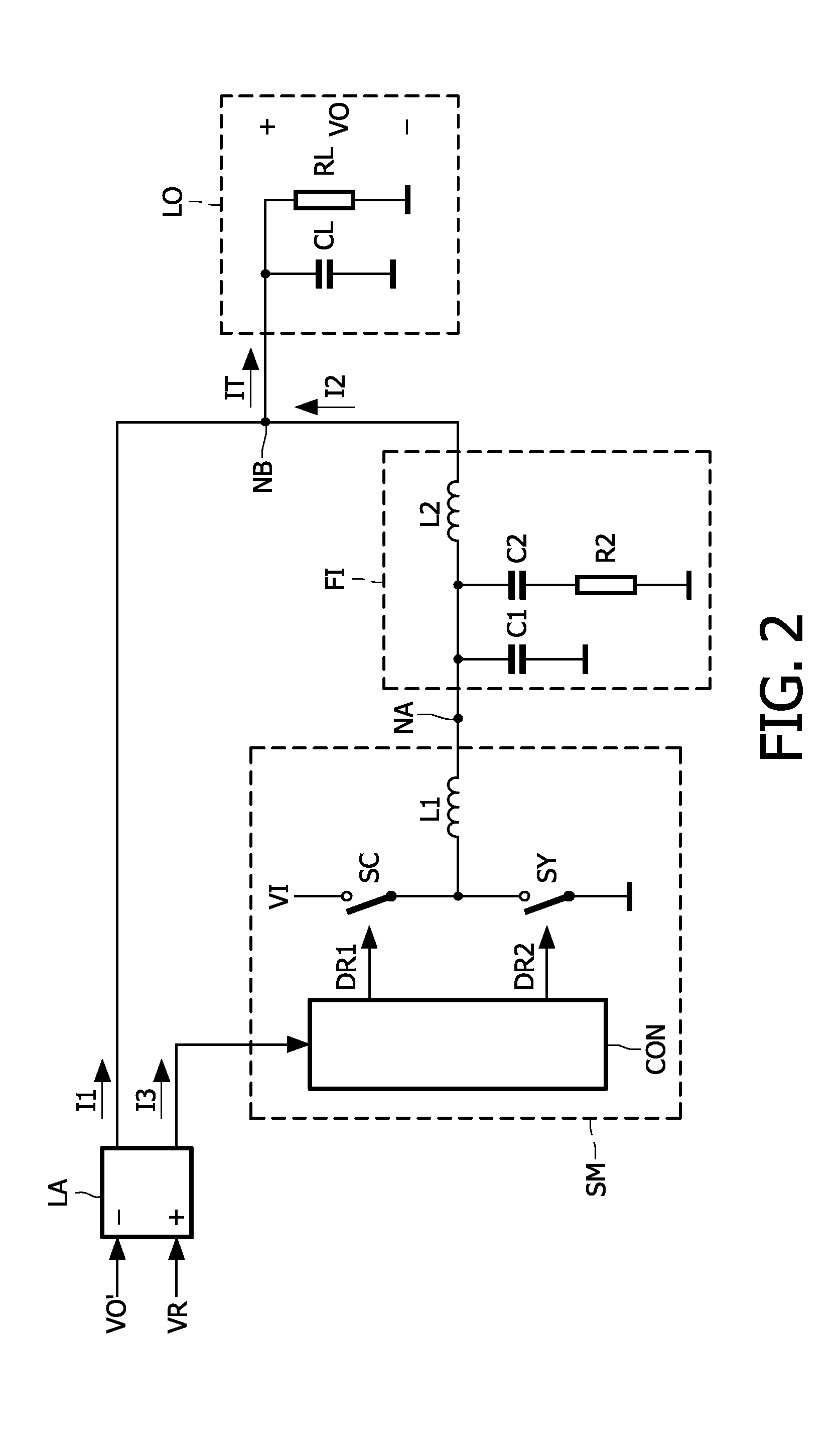 Parallel arranged linear amplifier and dc-dc converter