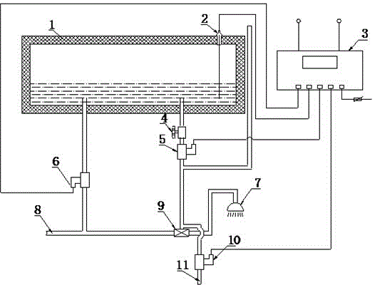 Pipeline emptying and connecting system for solar water heater