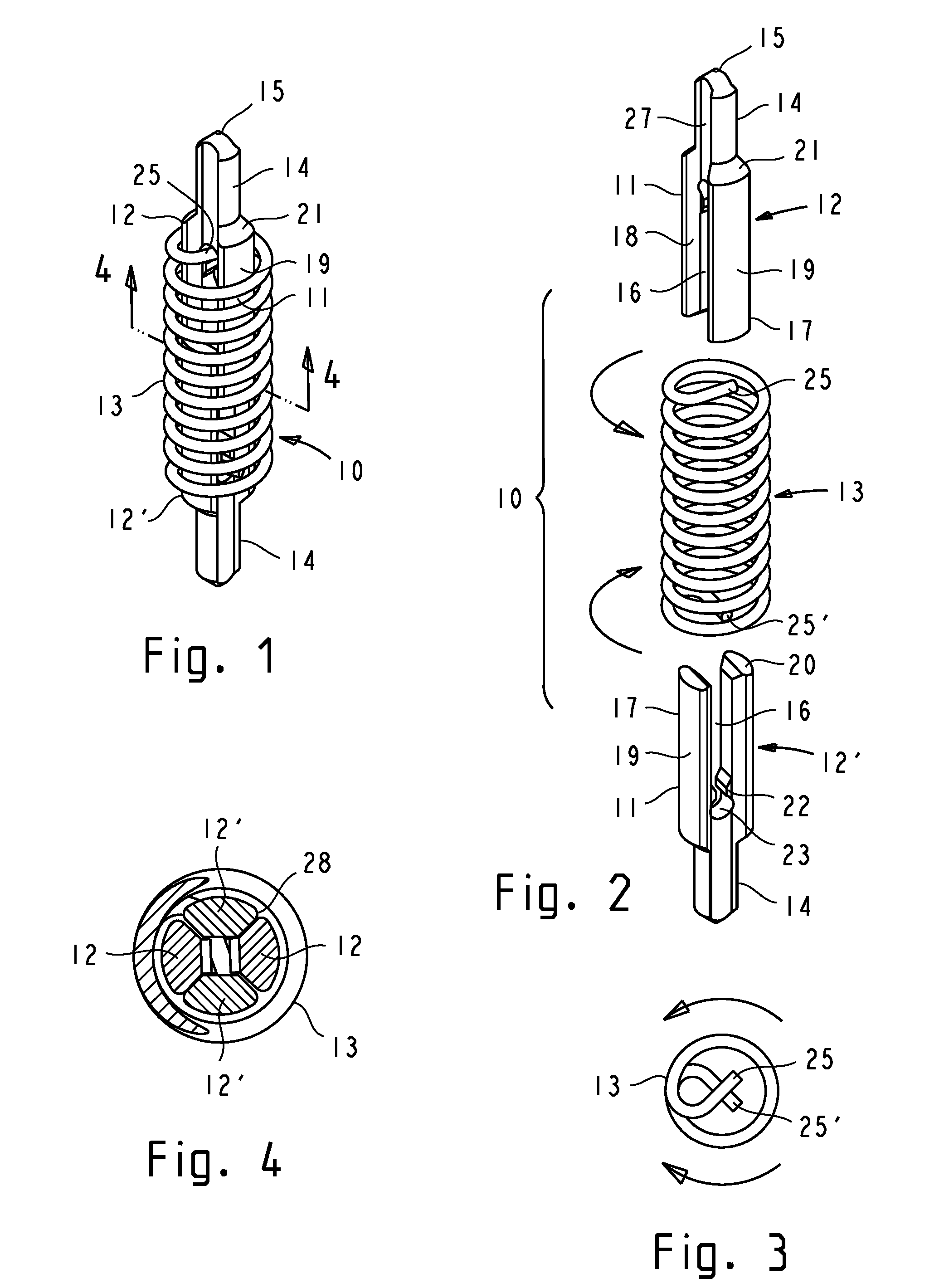 Low inductance contact probe with conductively coupled plungers