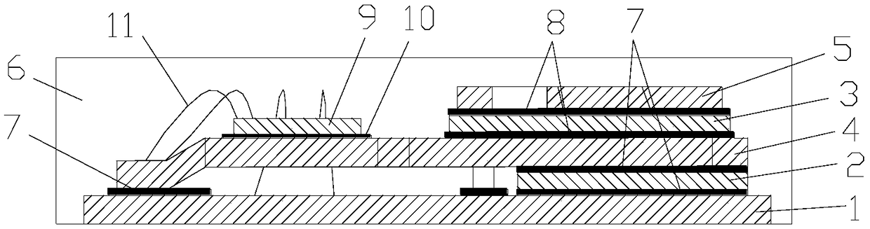 Copper clip stacking chip structure and packaging method thereof
